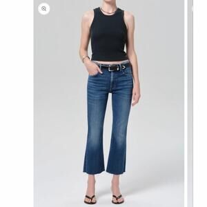 CITIZENS OF HUMANITY Premium Vintage Isola Cropped Boot Cut Capri Raw Hem Jeans